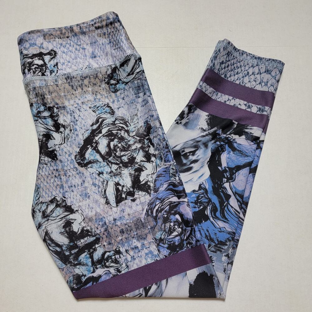 Evolution and Creation Print Cropped Leggings SZ Small